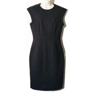 Banana Republic Cotton-Blend Sheath Dress 12T Black 42"